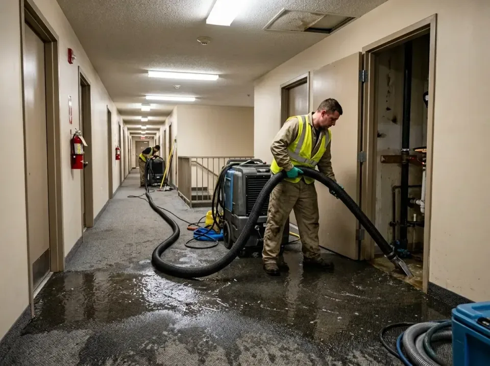 multi-unit-apartment-hallway-f-005 — frequently asked questions, Emergency Burst Pipe Water Extraction & Removal in St. Anth…